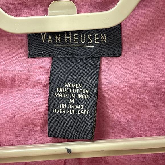 Van Heusen Blazer Jacket Womens Size M Pink Floral 100% Cotton Feminine Office - Picture 3 of 5